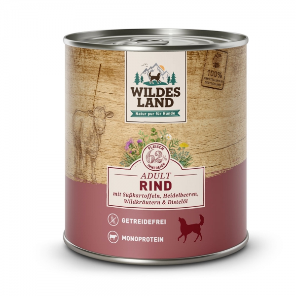 Wildes Land Rind mit Süßkartoffeln und Heidelbeeren 800g